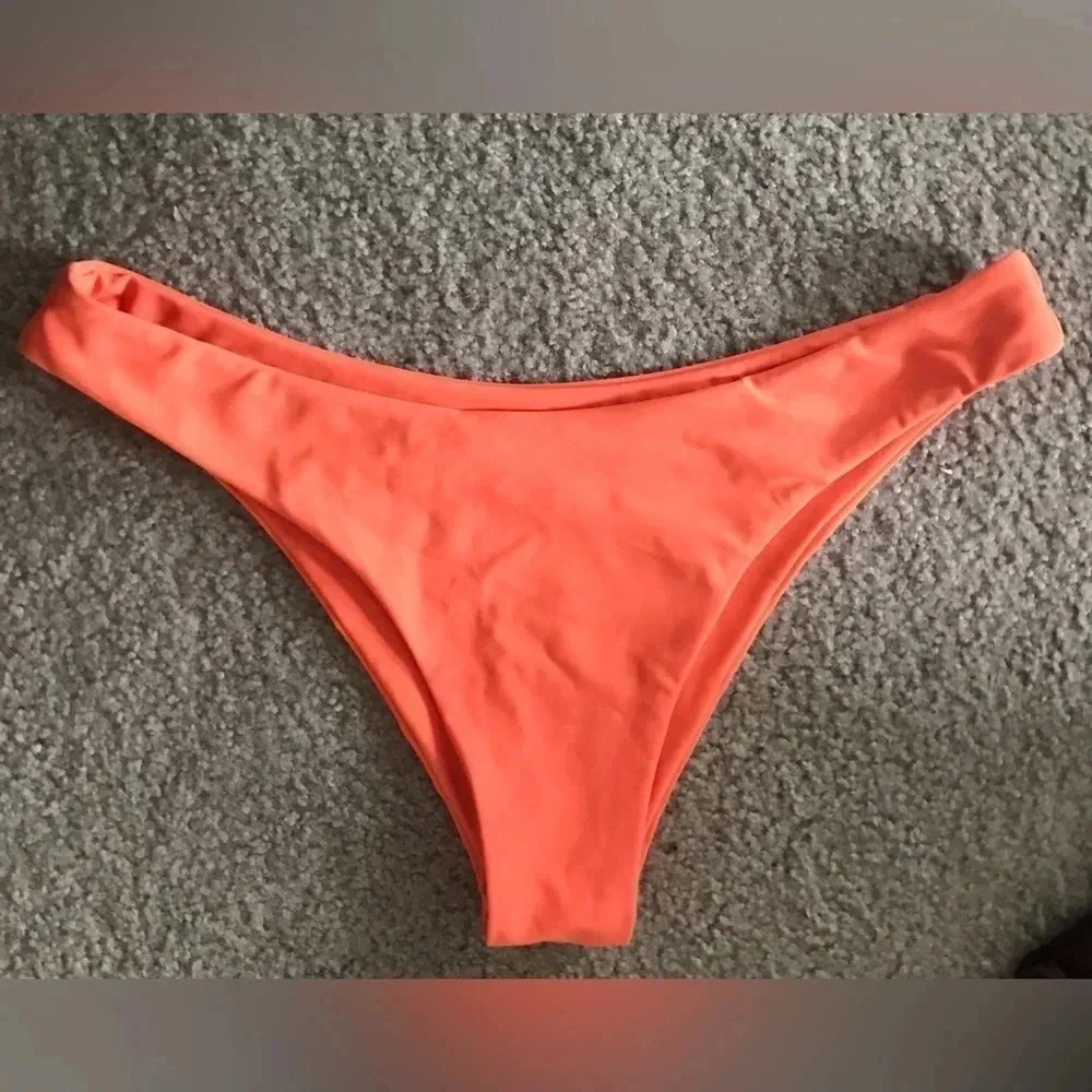 Zaful Orange Cheeky Bikini Bottoms Size Large